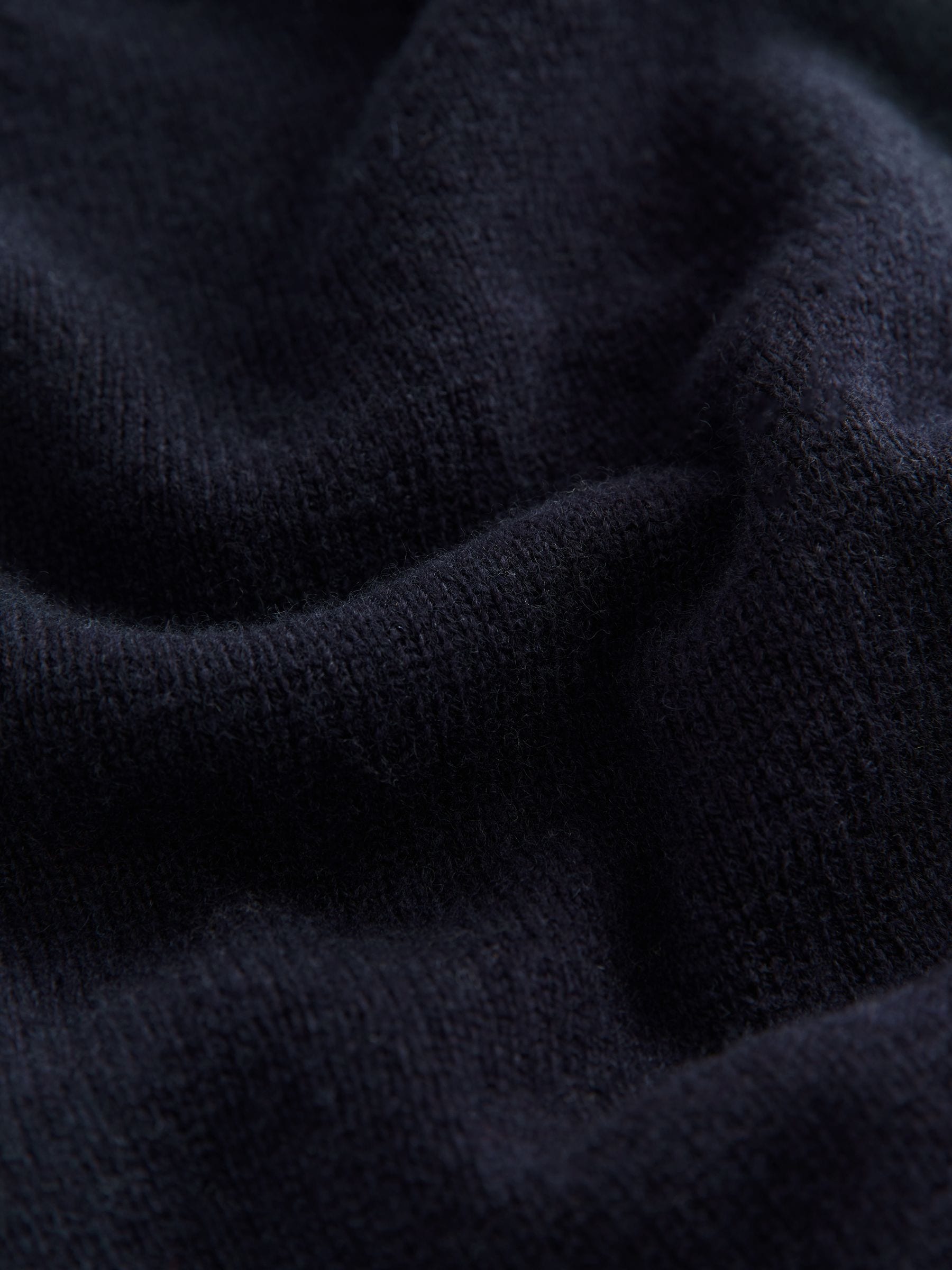 Donkerblauw - 100% Lamswol N.Premium Henley Trui met Ronde Hals