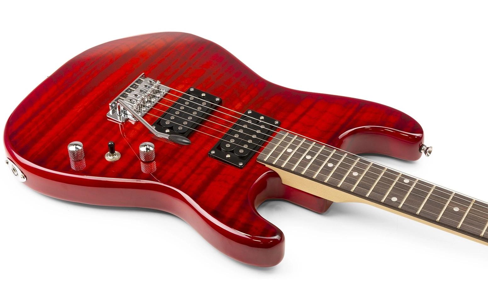 E-Gitarre GigKit Quilted Style Rot<br>E-Gitarre mit Zubehör