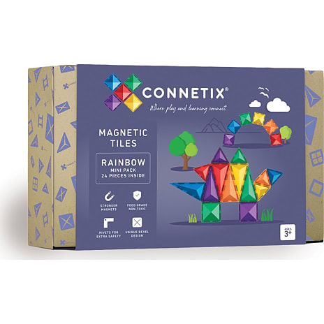 Connetix Mini Pack magnetsæt 24 dele - Rainbow