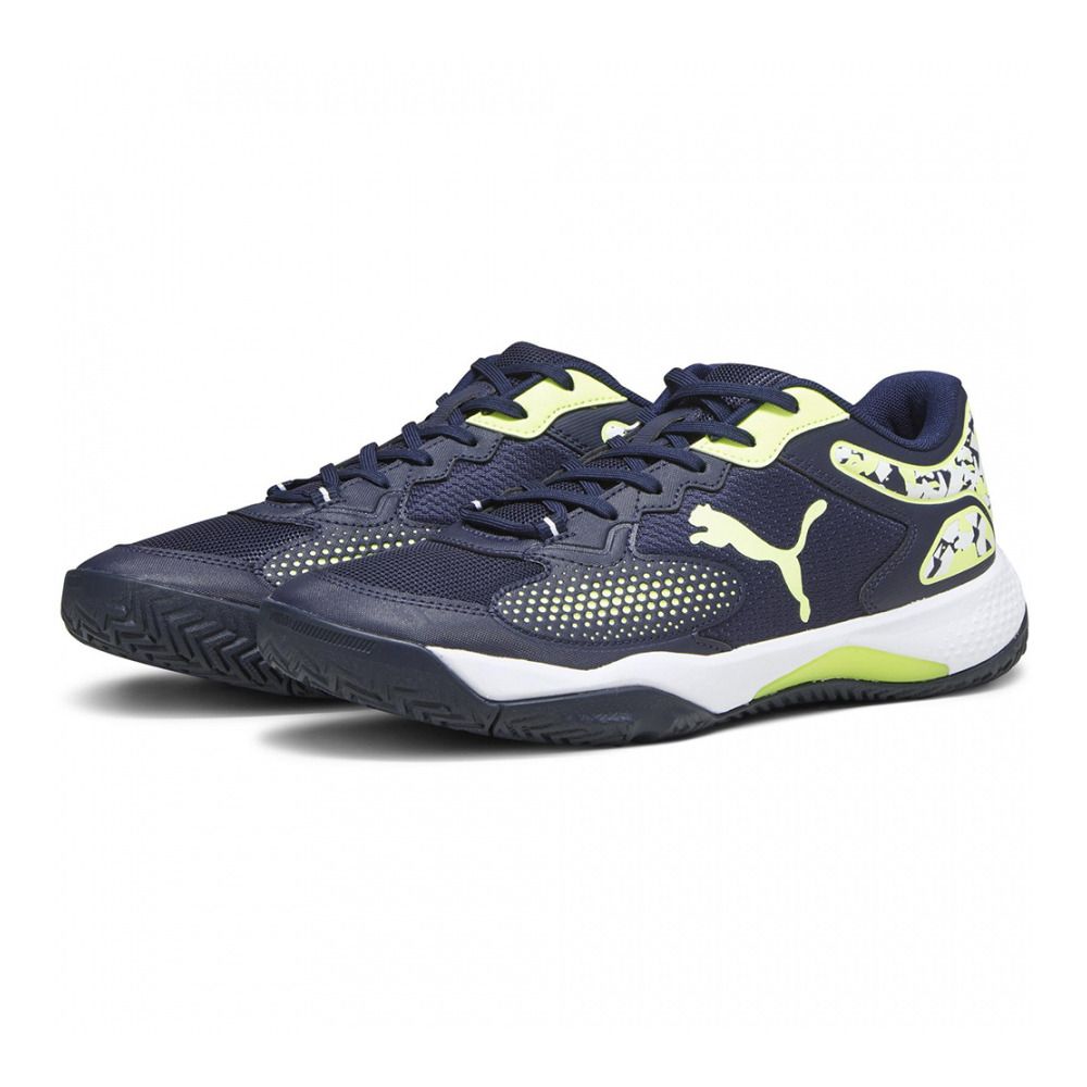 Puma SOLARCOURT RCT - Chaussures de padel Homme puma navy/fast yellow/puma white