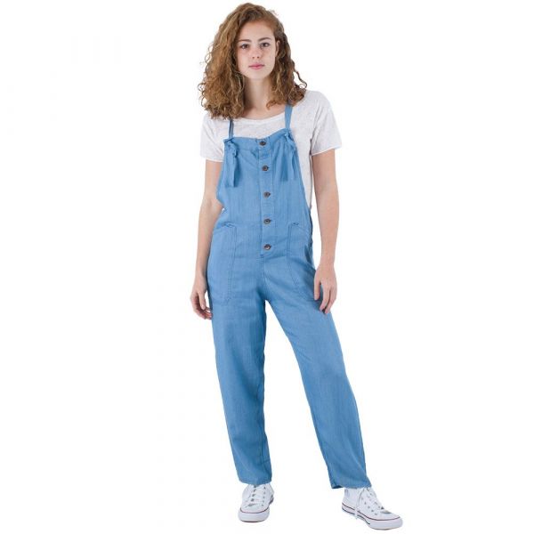 Hurley Oceancare Chambray Romper Azul S Mulher