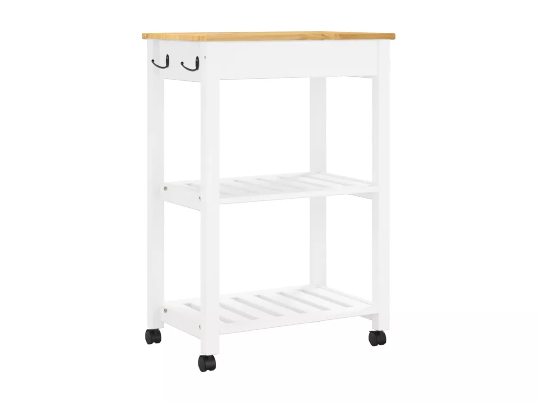 Chariot de cuisine MONZA 60x40x90 cm bois massif de pin