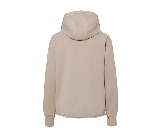 Kapuzen-Sweatjacke, beige