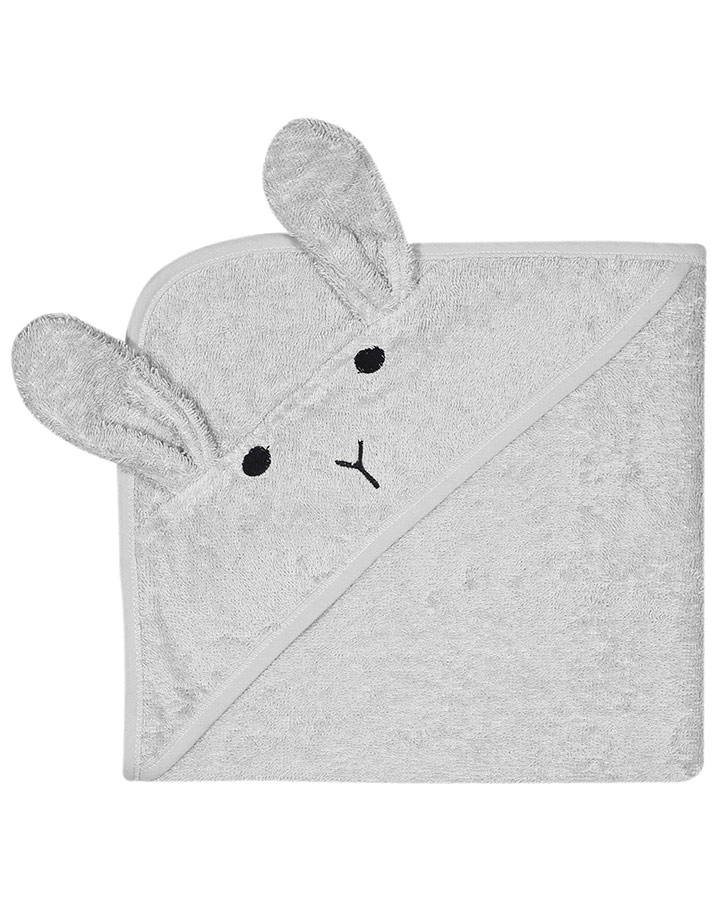 Kapuzenhandtuch HASE (76x76) in hellgrau