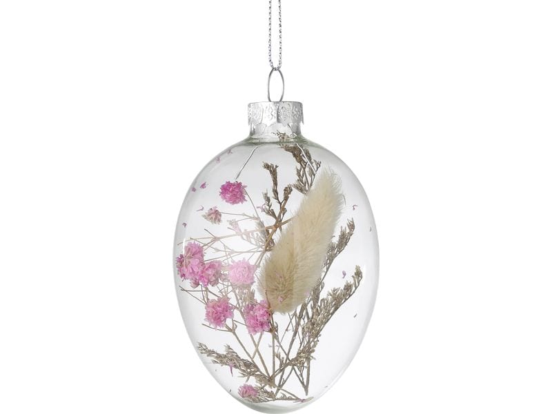 EGLO Aufhänger Fintry 12 Stück, Rosa/Transparent Ostereier zum Aufhängen