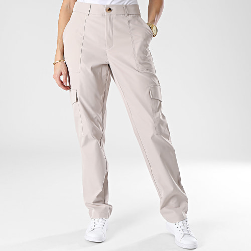 Pantalon Cargo Femme Ember Satin Beige
