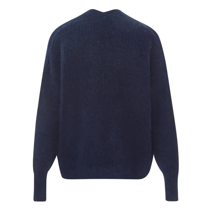 American Vintage Cardigan Col Chale East Alpaga | Bleu marine