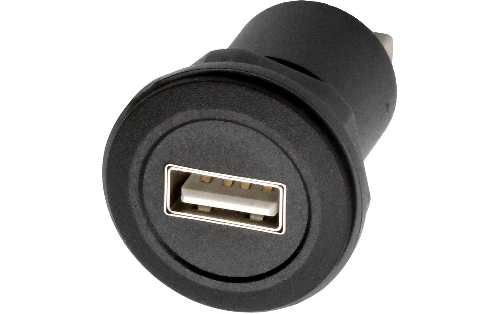 USB 2.0 Adapter USB-A Buchse - USB-A BuchseEinbau-Adapter USB-A Buchse zu Buchse, USB 2.0