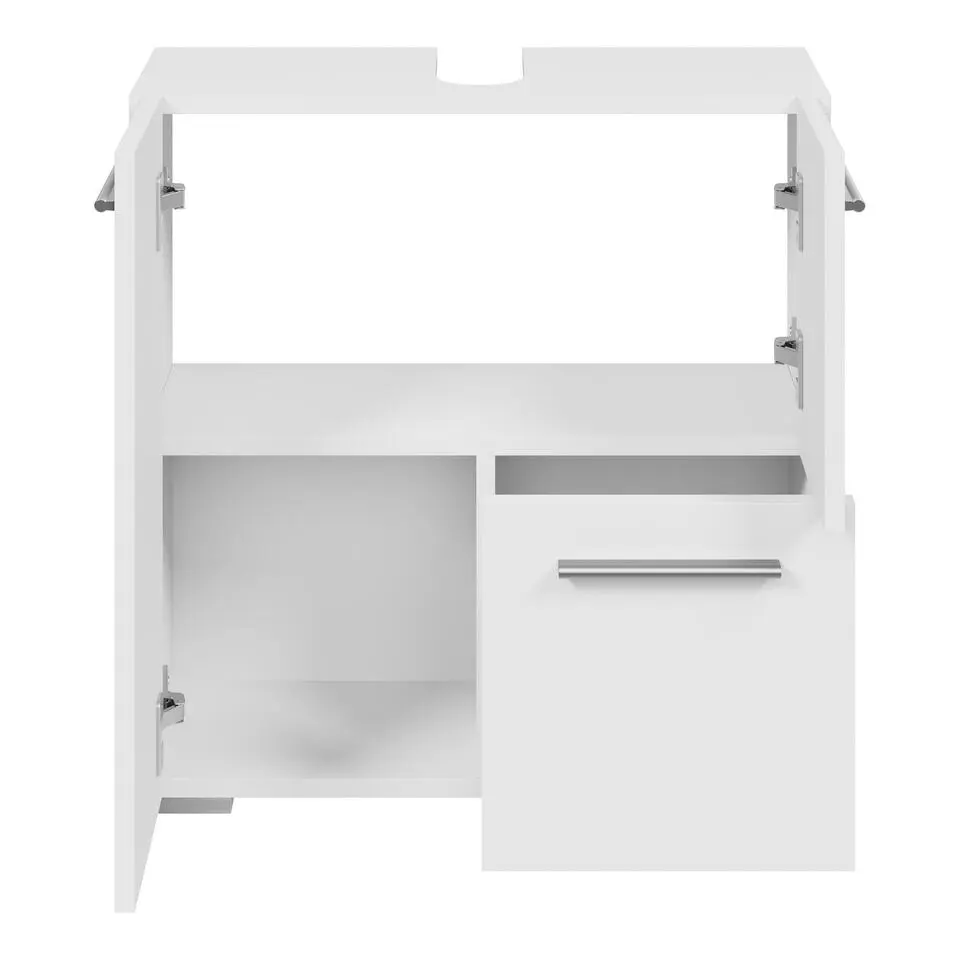 Badplaats Wastafel Onderkast Mars 60 x 30 x 60 cm - Wit - Badkamerkast – Staand
