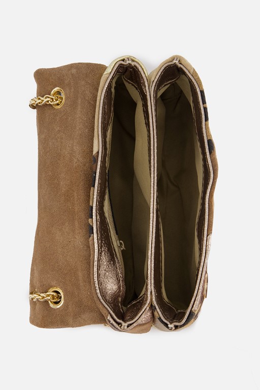Charm London Schoudertas beige Leer