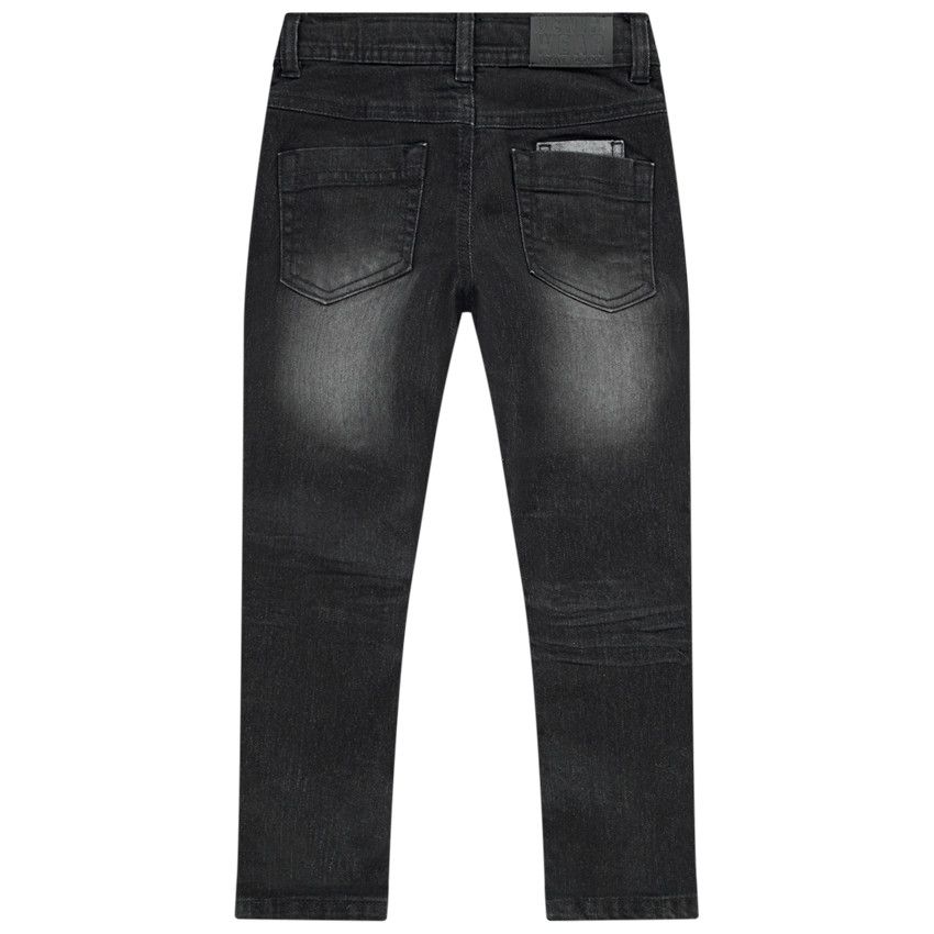 Jean slim effet used - Noir