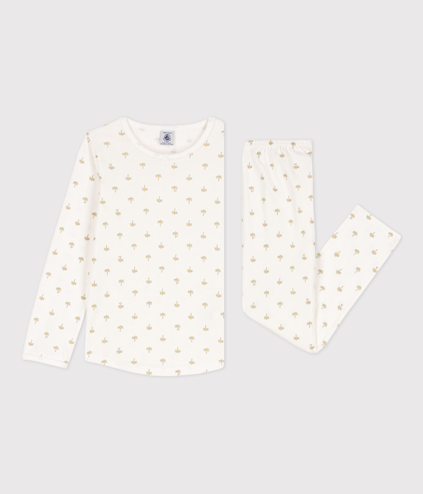 Pyjama palmiers en coton petite fille