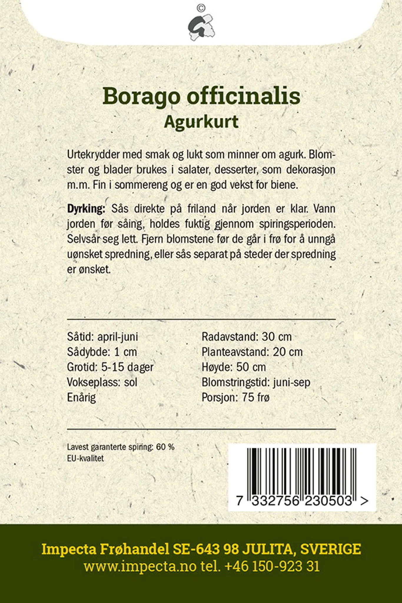 Borago officinalis Agurkurt