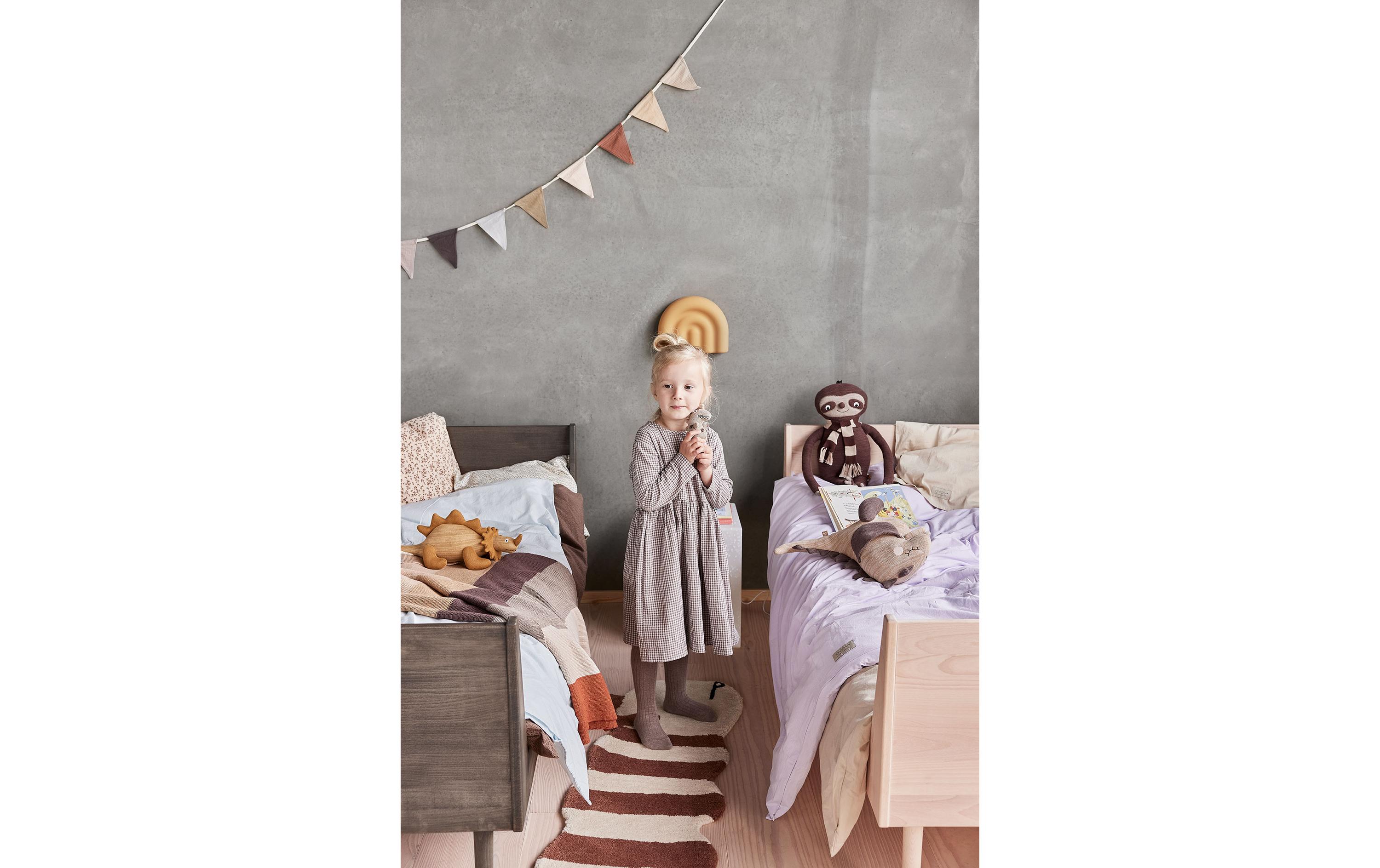 Girlande Moni Muslin 2.4 m, Beige/BraunStoffgirlande