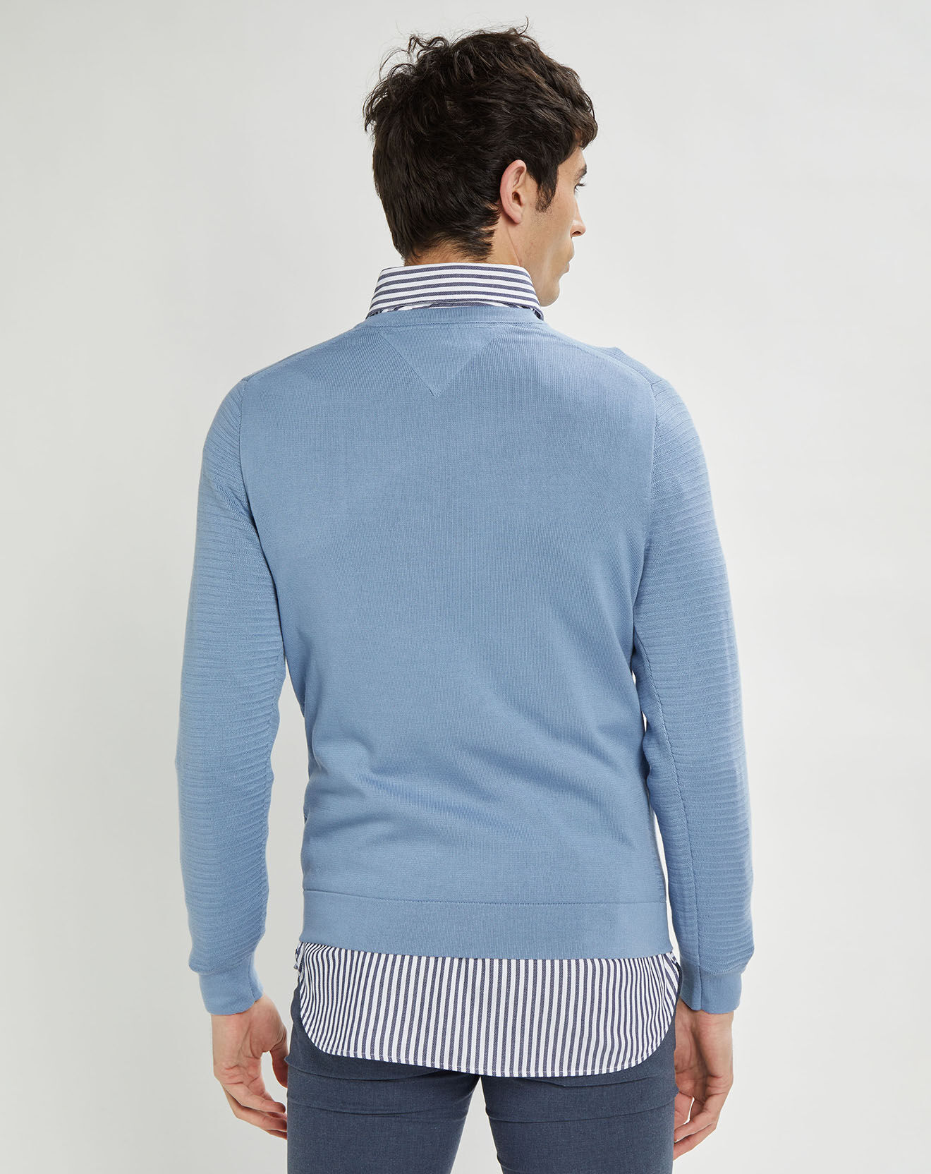 Tommy Hilfiger Pull zig zag structure bleu