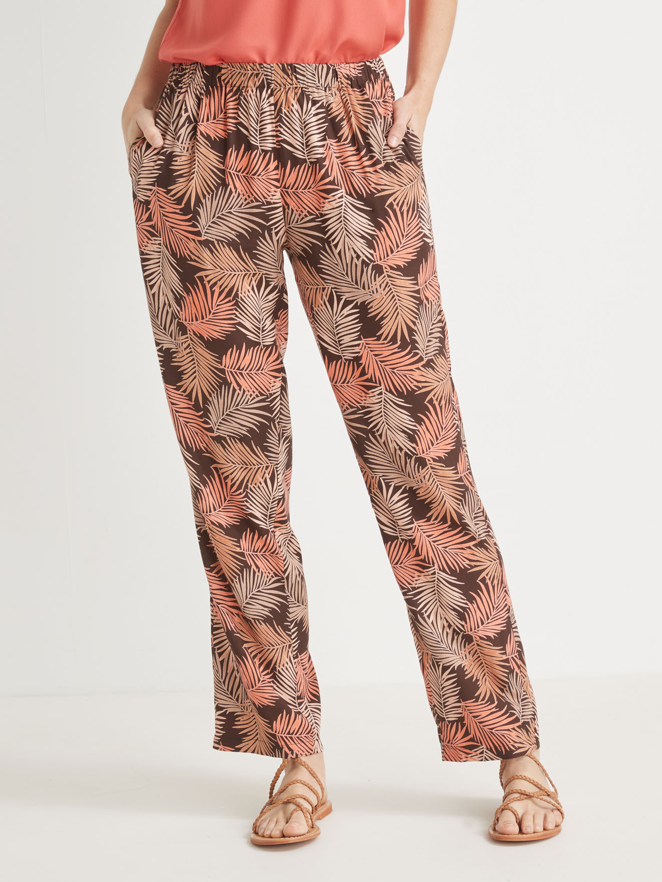 Pantalon fluide entièrement élastiqué
