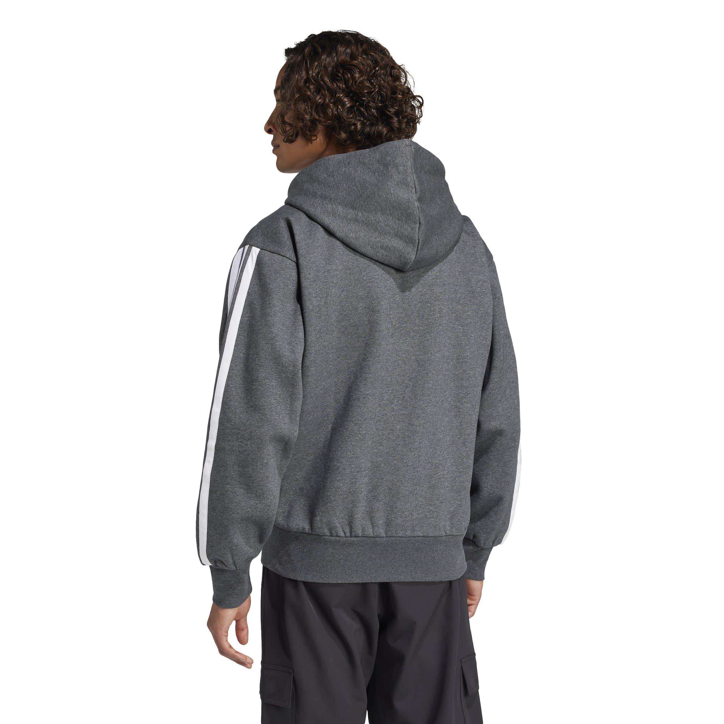 adidas Essentials Fleece 3-Stripes Full-Zip Hoodie Mens