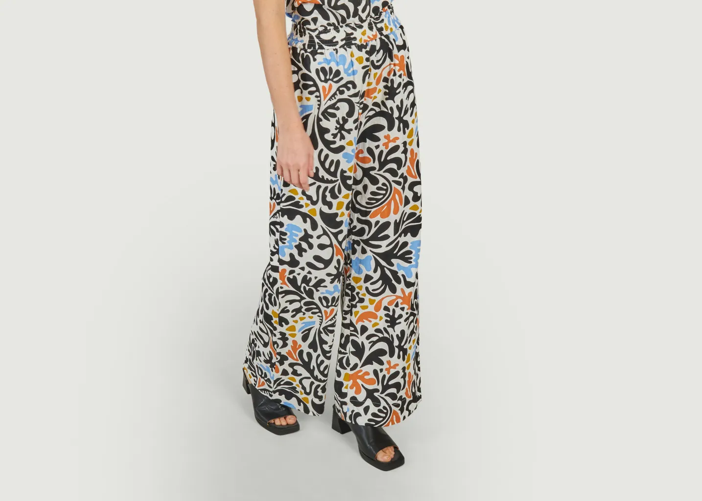 Pantalon large imprimé fantaisie Jahel Suncoo