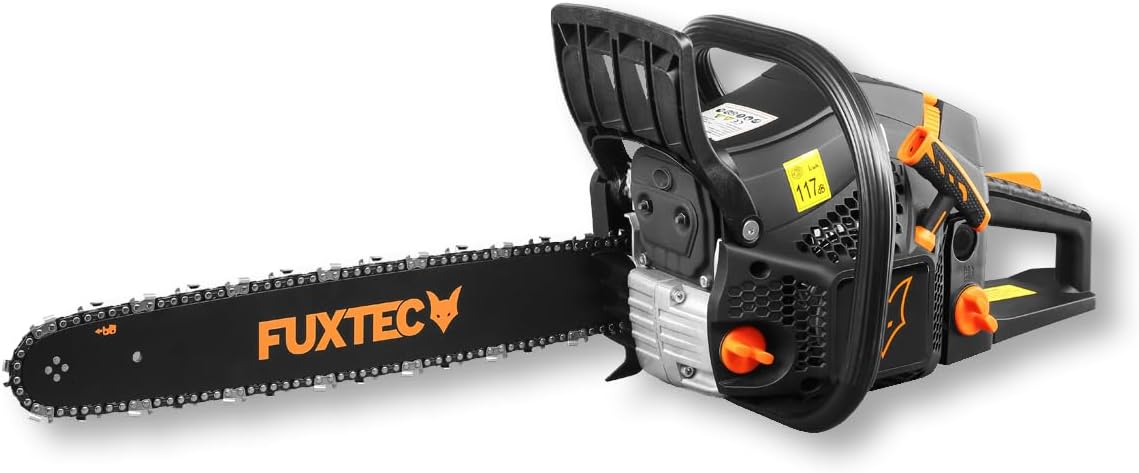 FUXTEC Benzin Kettensäge FX-KS255 – Motorsäge 2,3kw 54ccm Hubraum & EASY-Start – Schwertlänge 52cm inkl. Schwertschutz & Tragetasche