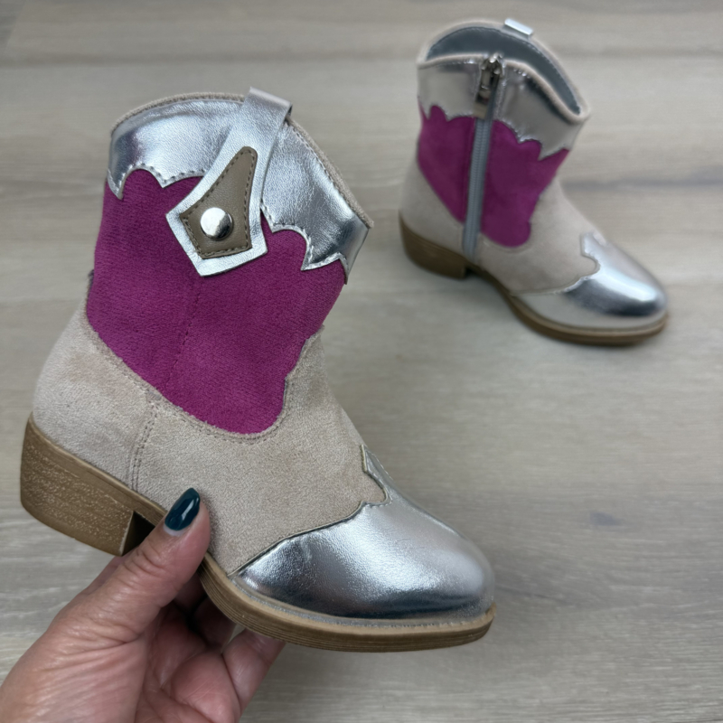 Colored cowboy boots - silver
