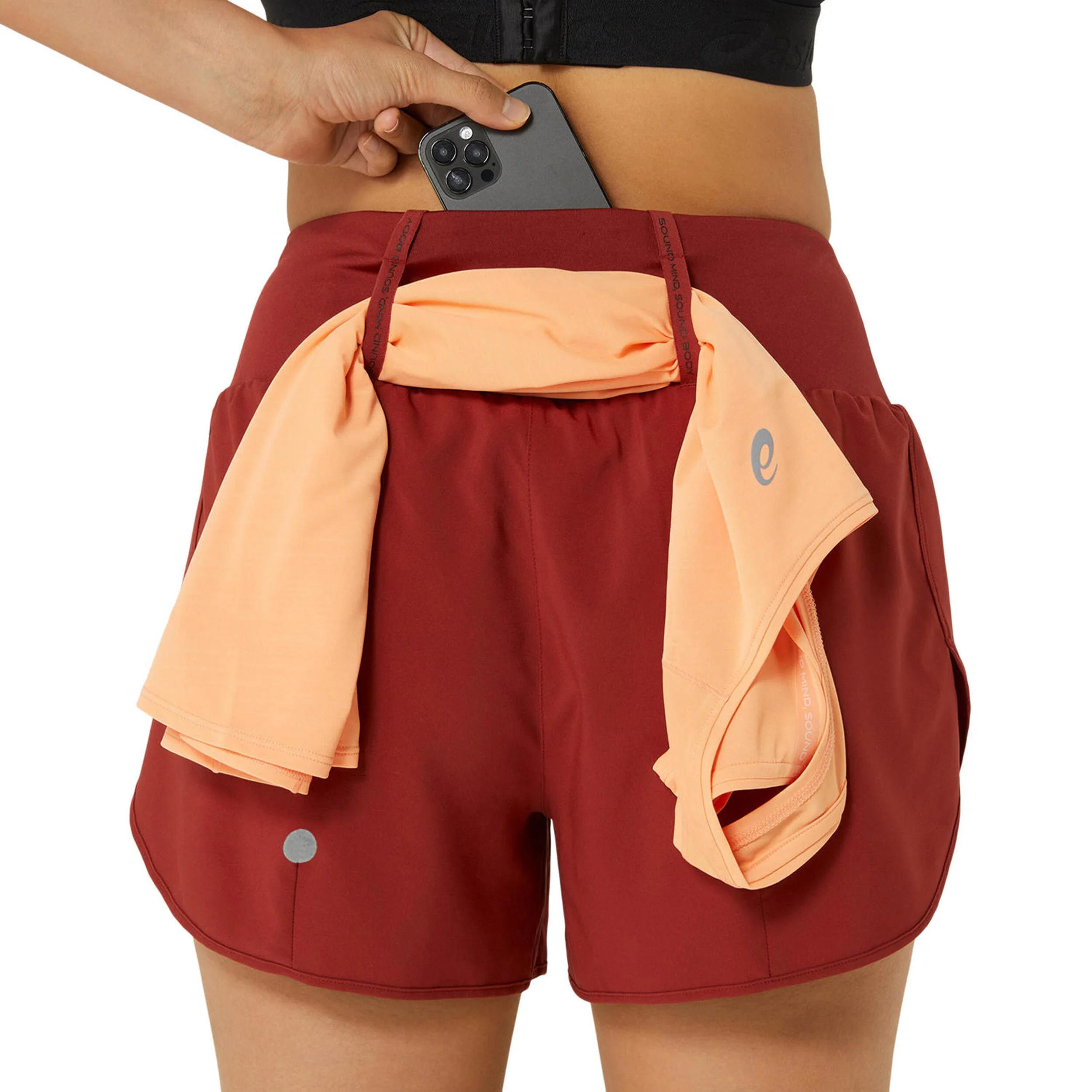 ASICS Road 3.5In Short De Running Femmes - Rouge Foncé