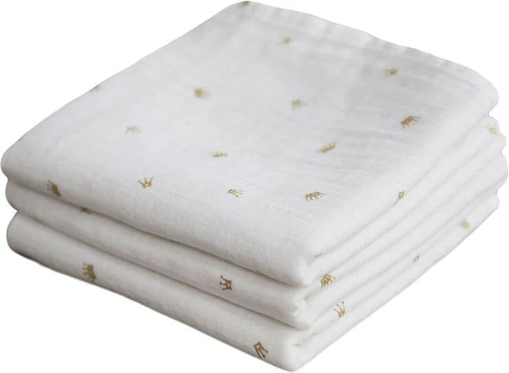 Mushie Mushie stofbleer i 3-pak - Crowns Crowns