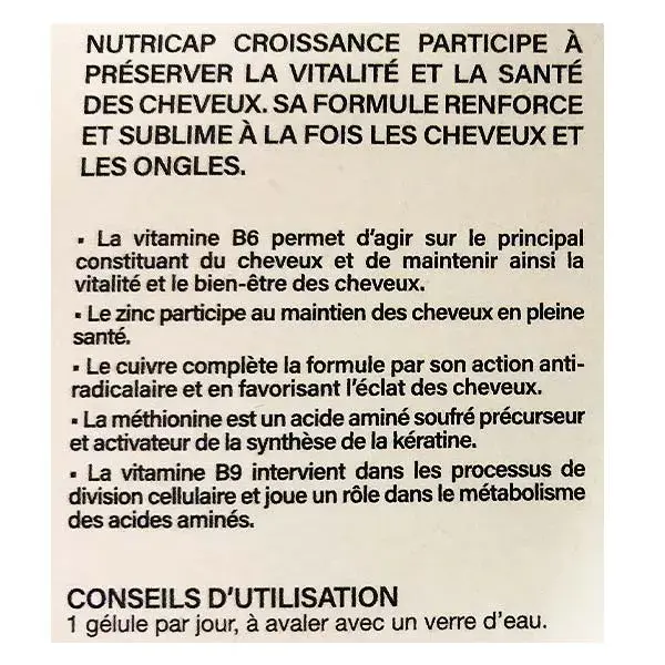 Nutrisanté Nutricap Growth 60 cápsulas + 30 cápsulas grátis