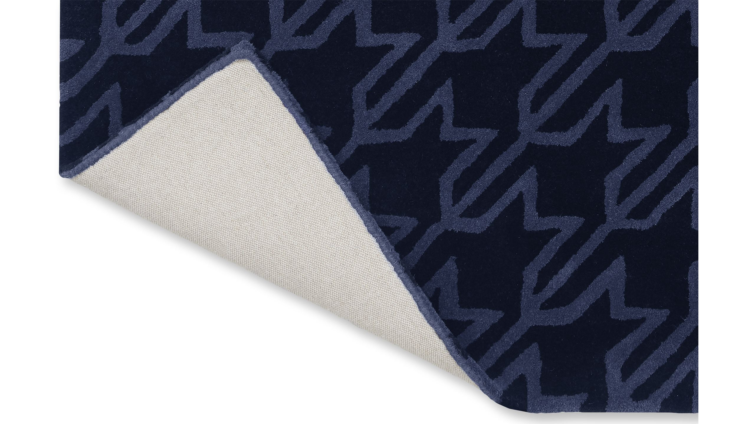 Vloerkleed Dark Blue 162808 Houndstooth
