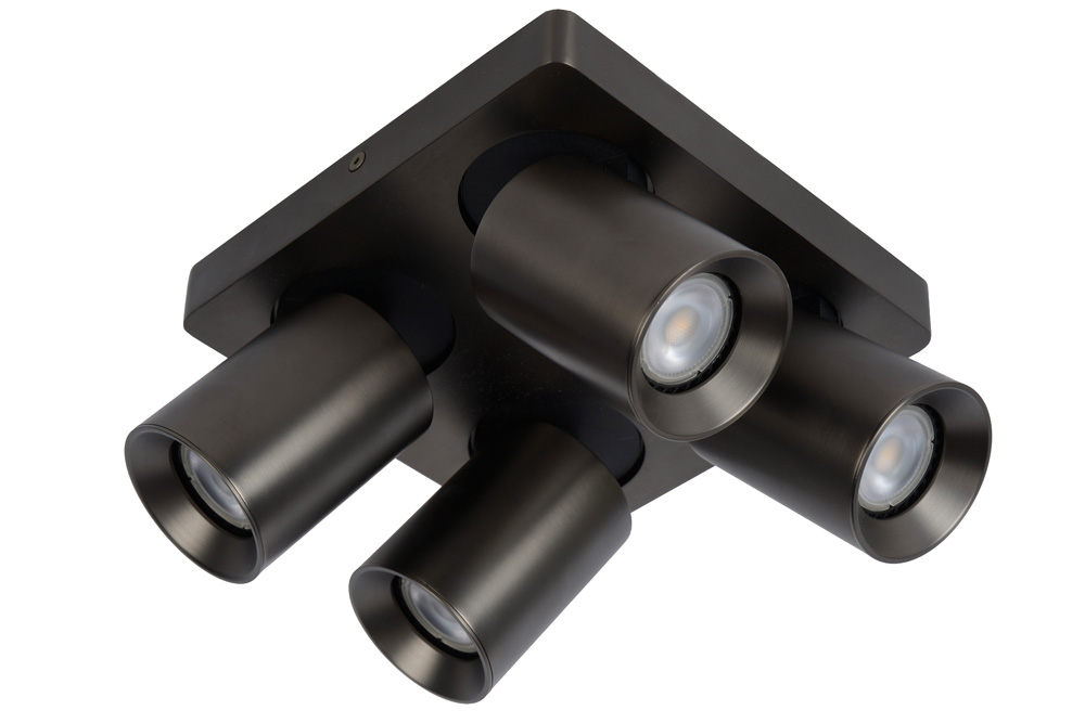 Lucide Nigel plafondlamp 4x 5W gunmetal