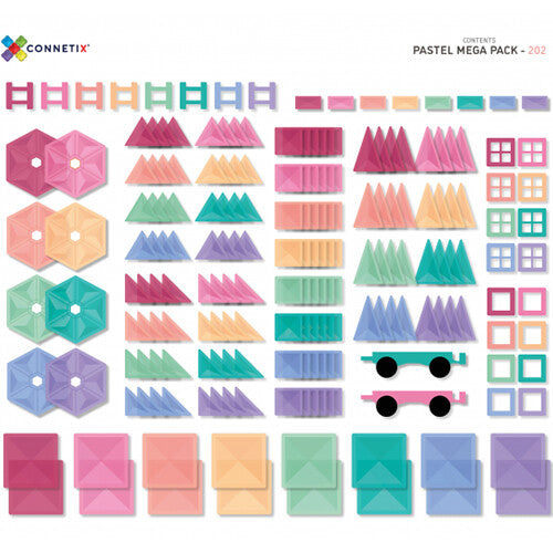 Connetix magnetische tegels mega pastel 202st