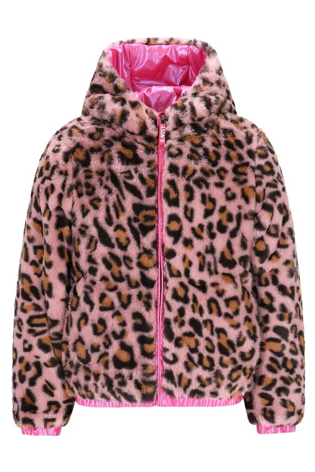B.Nosy reversible imitatiebont jas roze