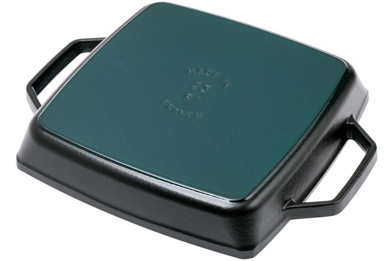 Staub grillpan 23cm vierkant, zwart