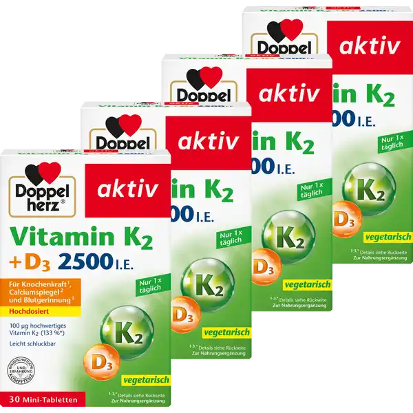 Großpackung Doppelherz Vitamin K2 + D3 2500 I.E.