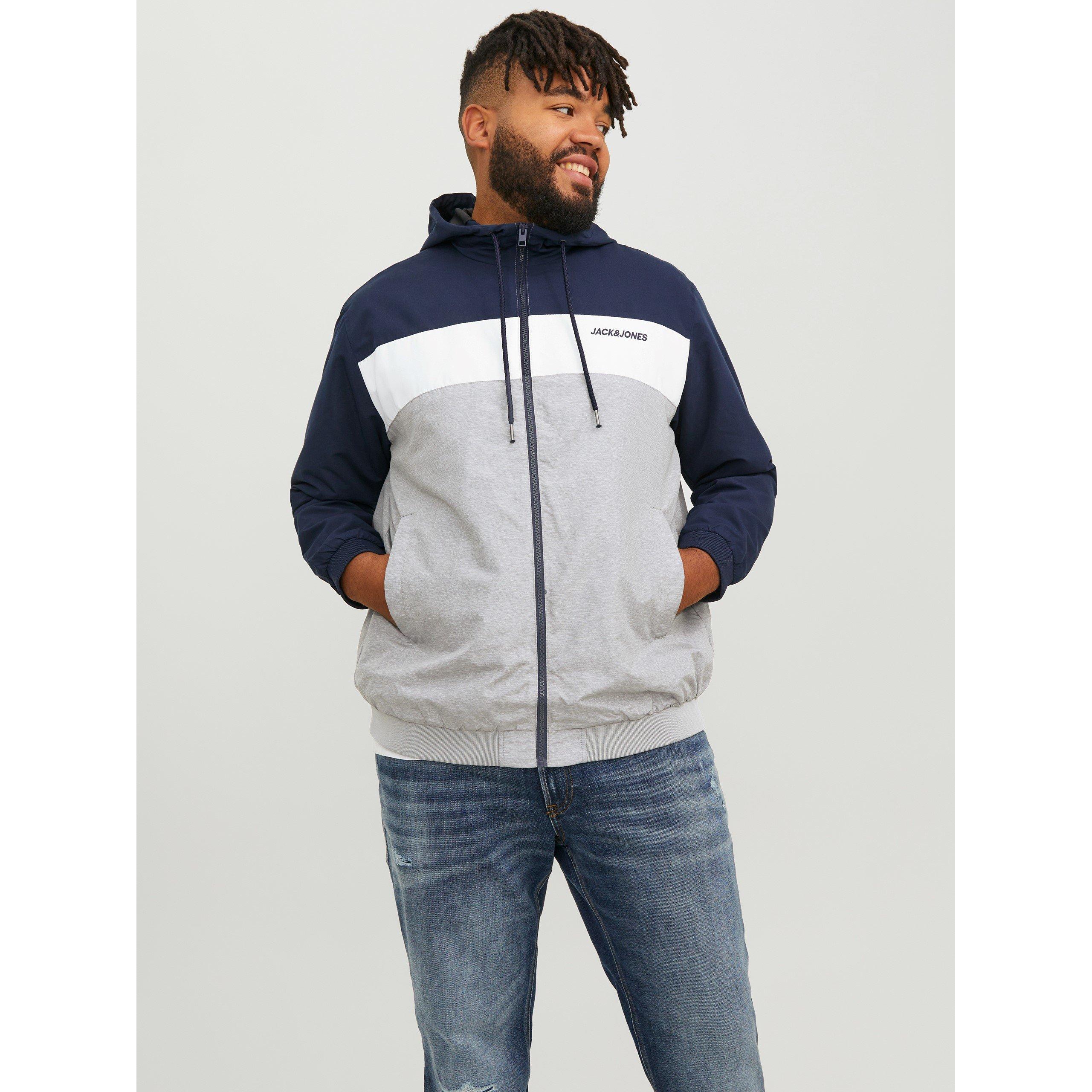 Jack and Jones Jack Hooded Bomber Mens Plus Size