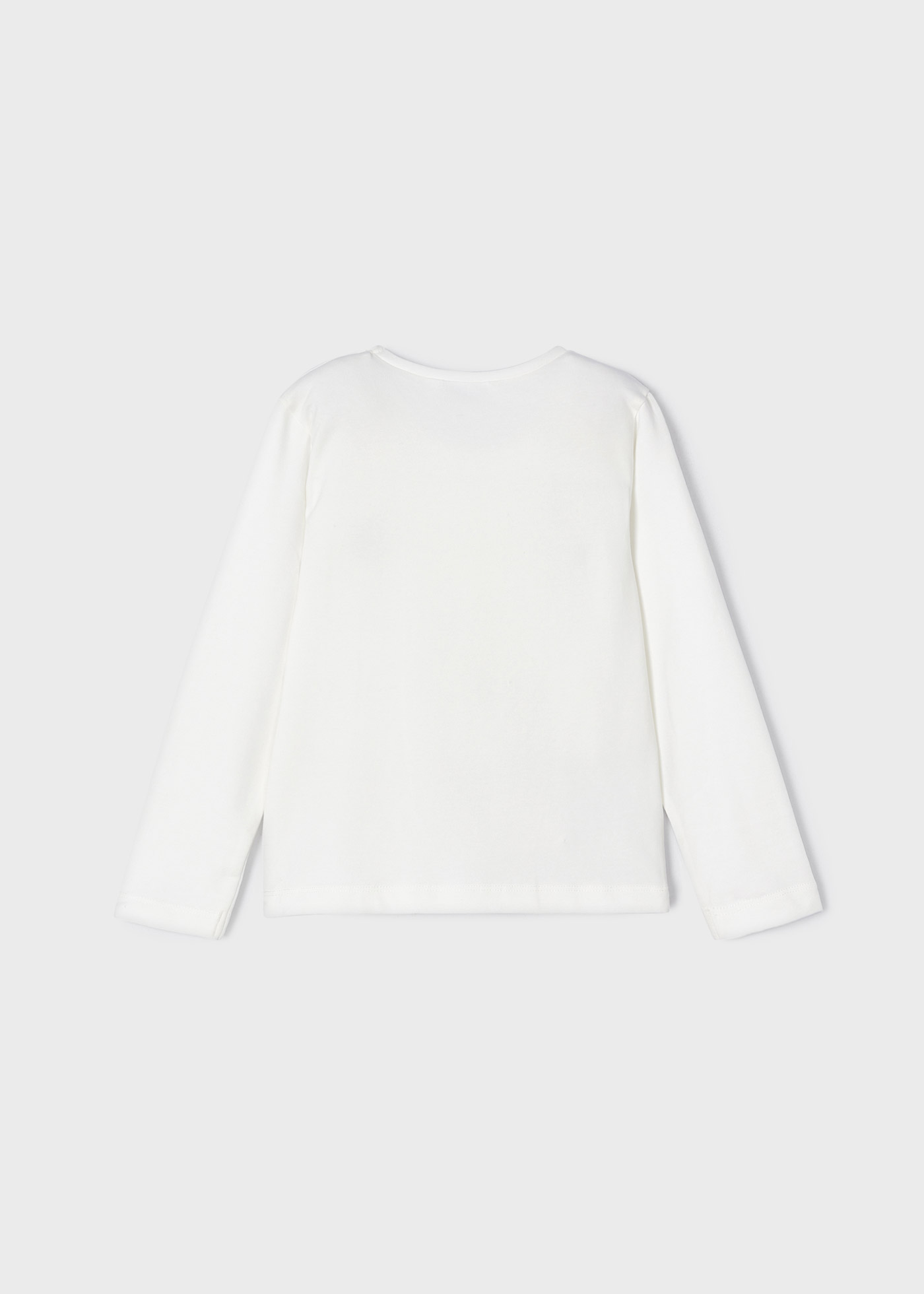 Camiseta de algodão bordada para meninas