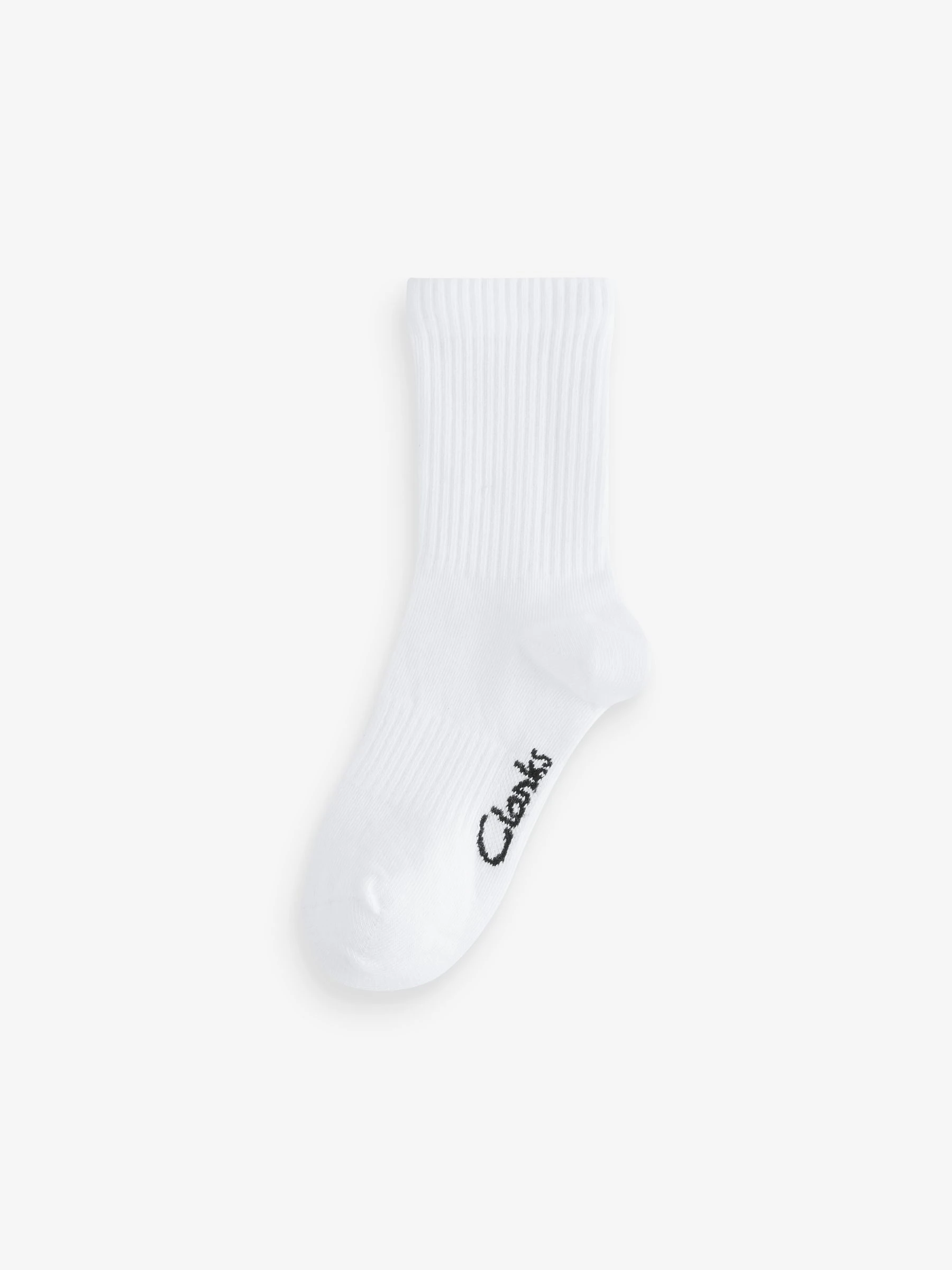 Wit - Clarks Sporty School Socks 5 Pack