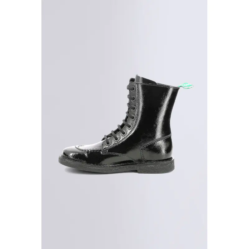 MEETICKZIP NOIR VERNIS BOTTINES Cuir Femme