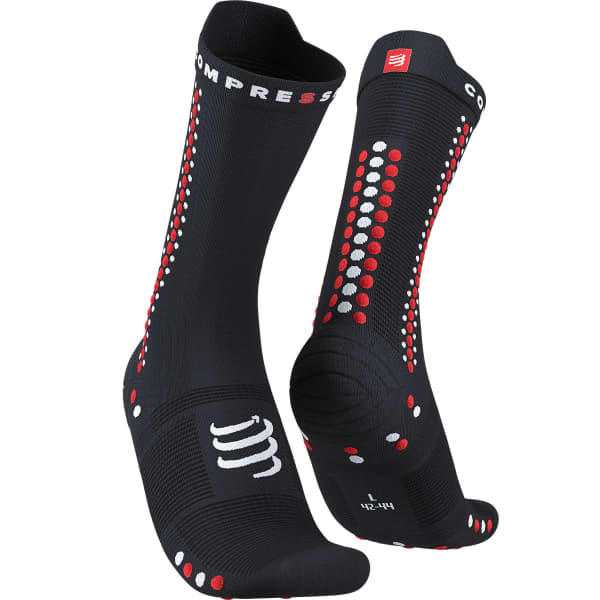 Chaussette vélo COMPRESSPORT PRO RACING SOCKS V4.0 BIKE BLACK/RED