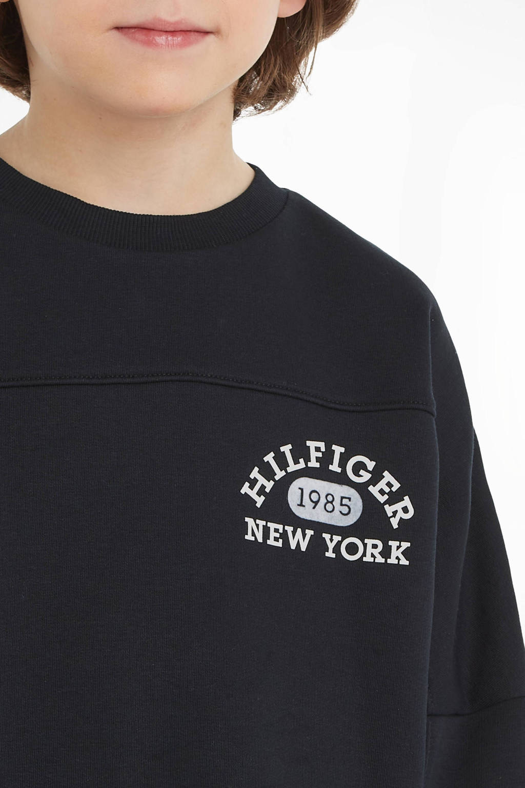 Tommy Hilfiger sweater VARSITY met logo donkerblauw