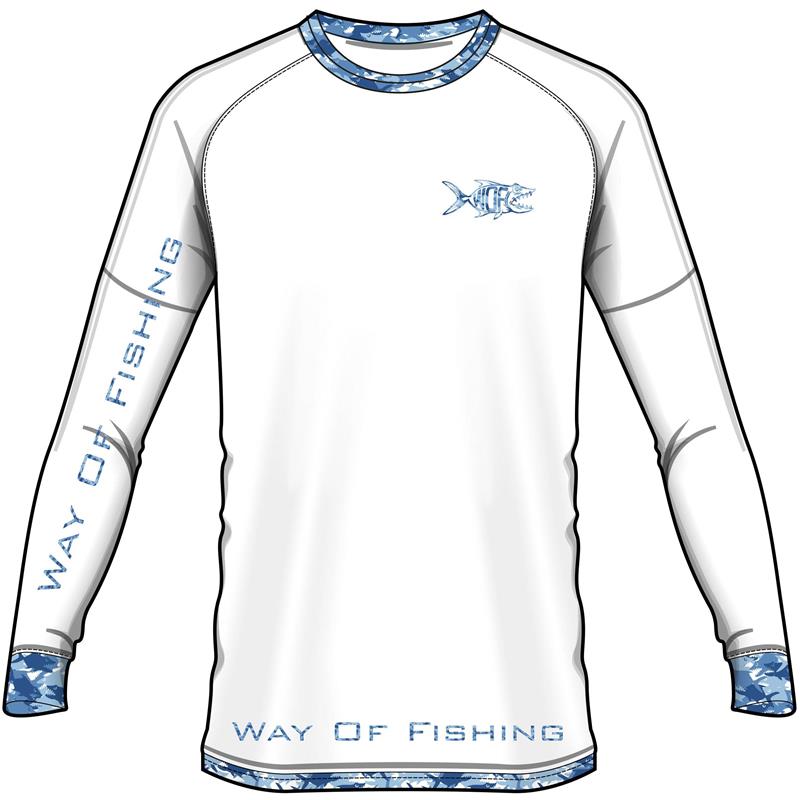Tee Shirt Manches Longues Homme W.O.F. Uv Thon - Blanc