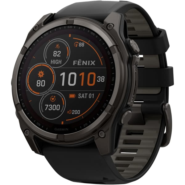 Montre cardio GPS GARMIN FENIX 8 SOLAR 51MM SAPPHIRE TITANE TITANE CARBON GREY