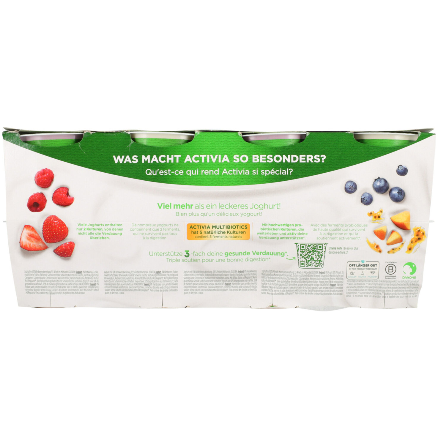 Activia probiotischer Joghurt Vorratspack Fruchtmix 8x115g