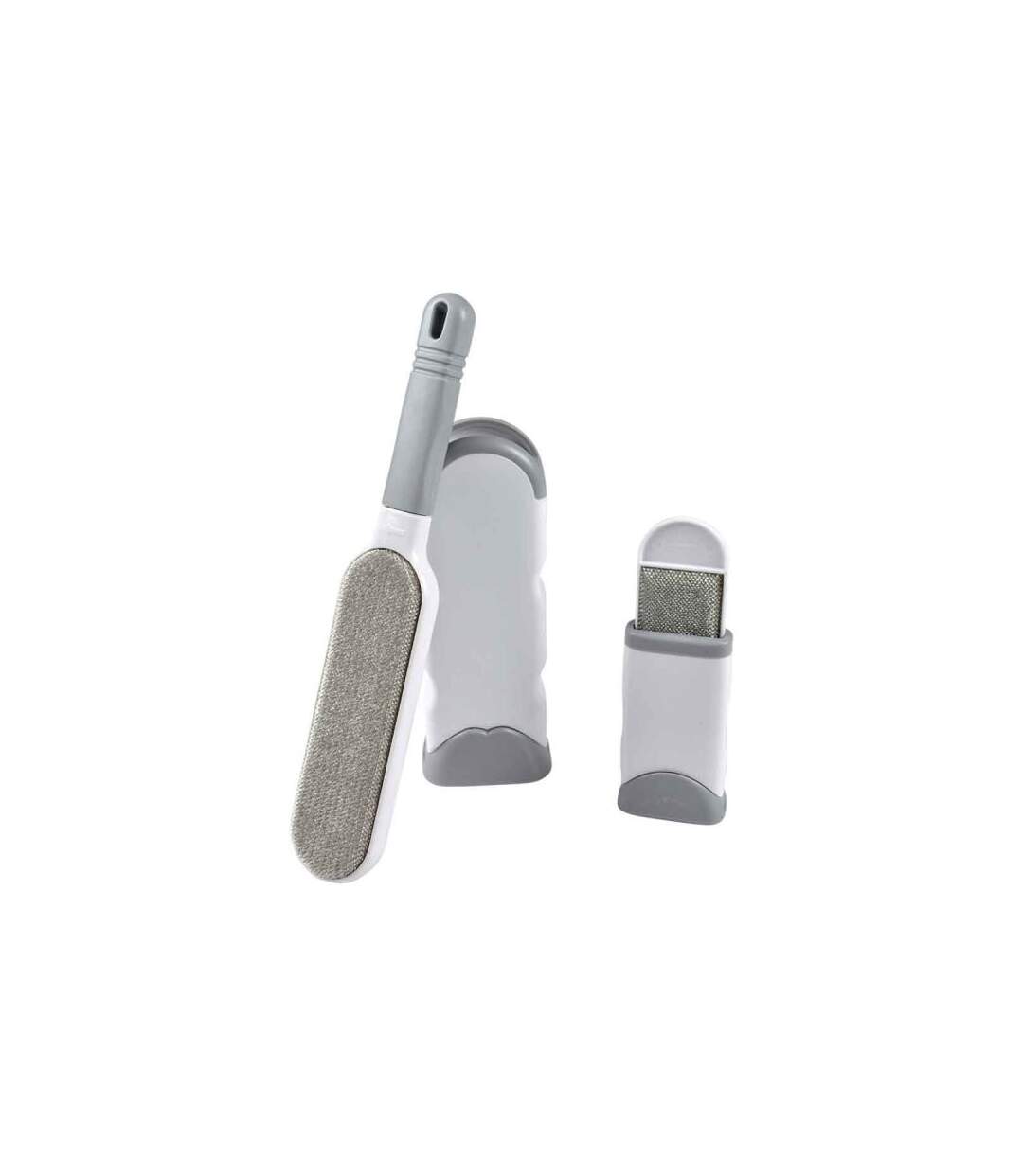 Paris Prix - Lot De 2 Brosses anti-poils 34cm Blanc & Gris