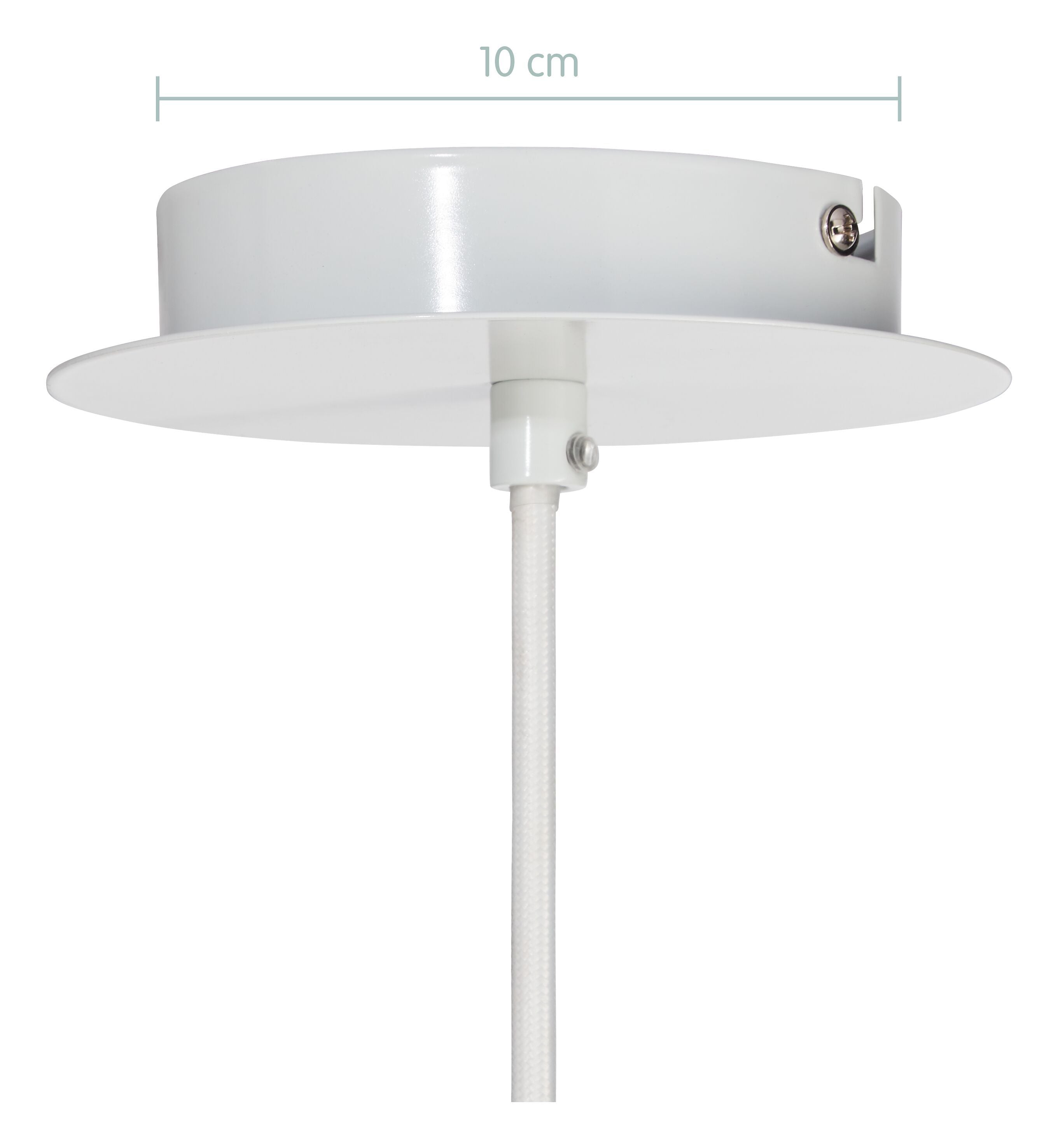 SAVANAH Hängeleuchte 40cm - Weiss / H: 135.0 cm x D: 40.0 cm
