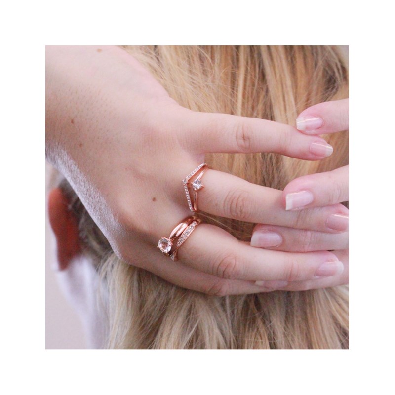 Bague Prestige - Or Rosé et Cristal