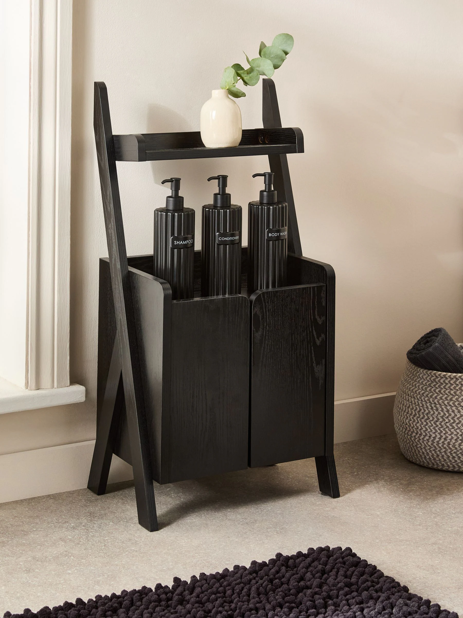 Ladder Shelf Storage Cabinet