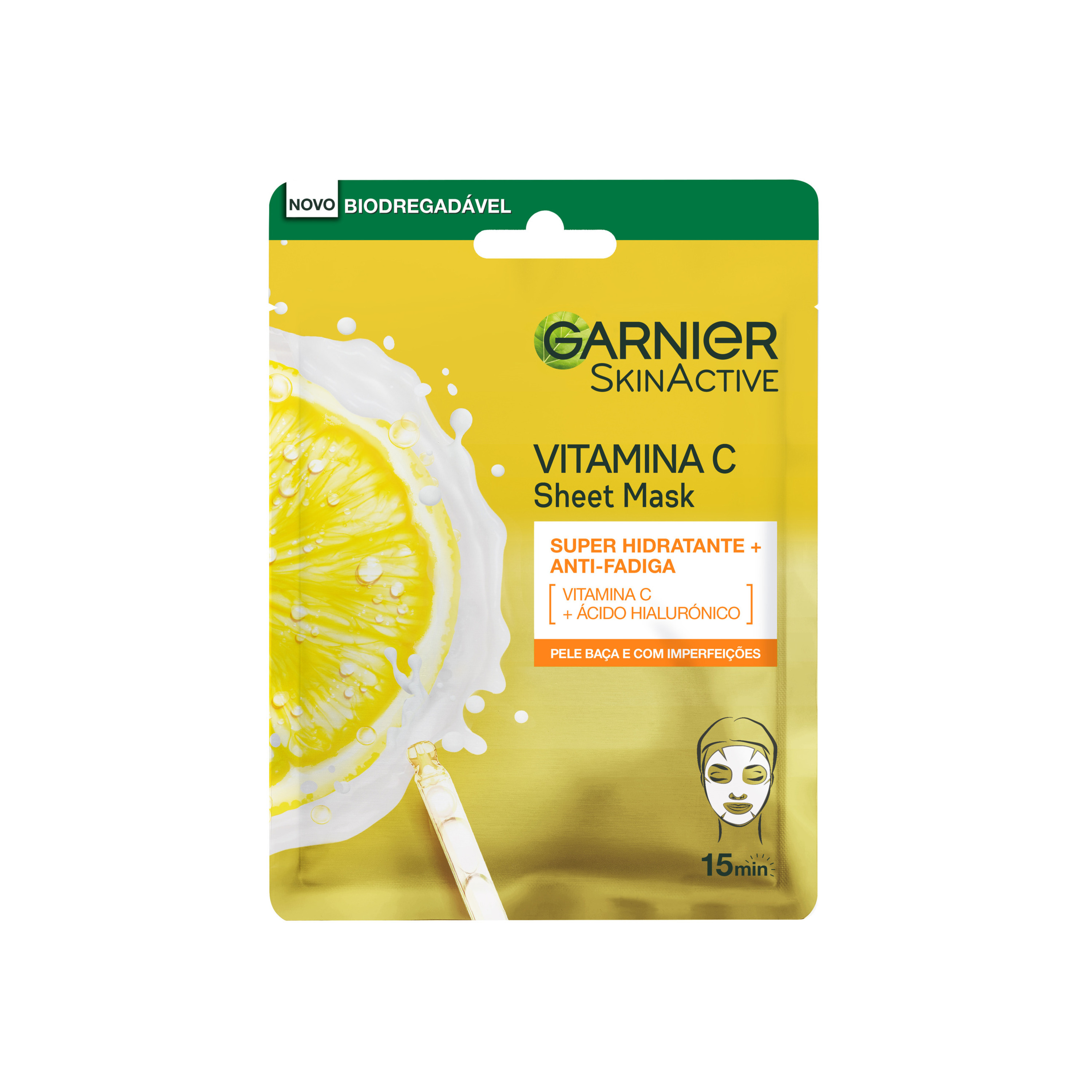 MÁSCARA ROSTO GARNIER TECIDO VITAMINA C 28GR