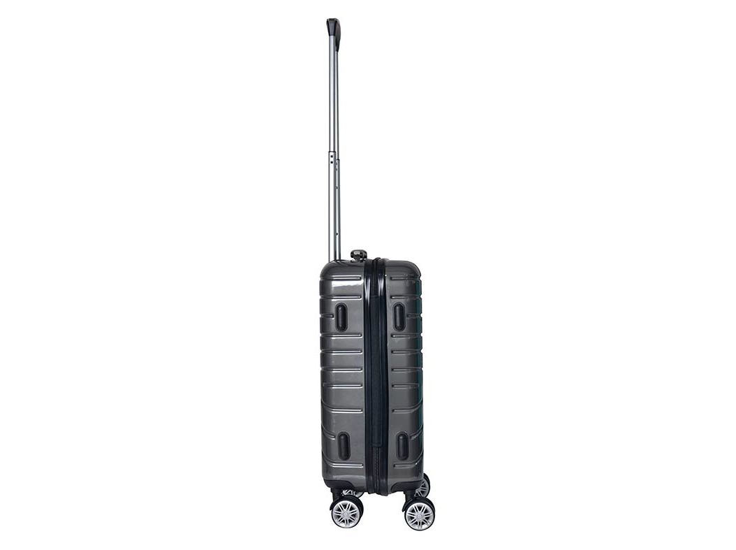 MALA DE CABINE RÍGIDO AIRPORT CINZENTO 8 RODAS 55CM