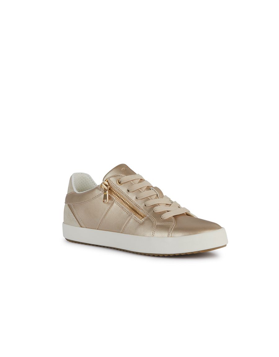 Baskets cuir sable rosé