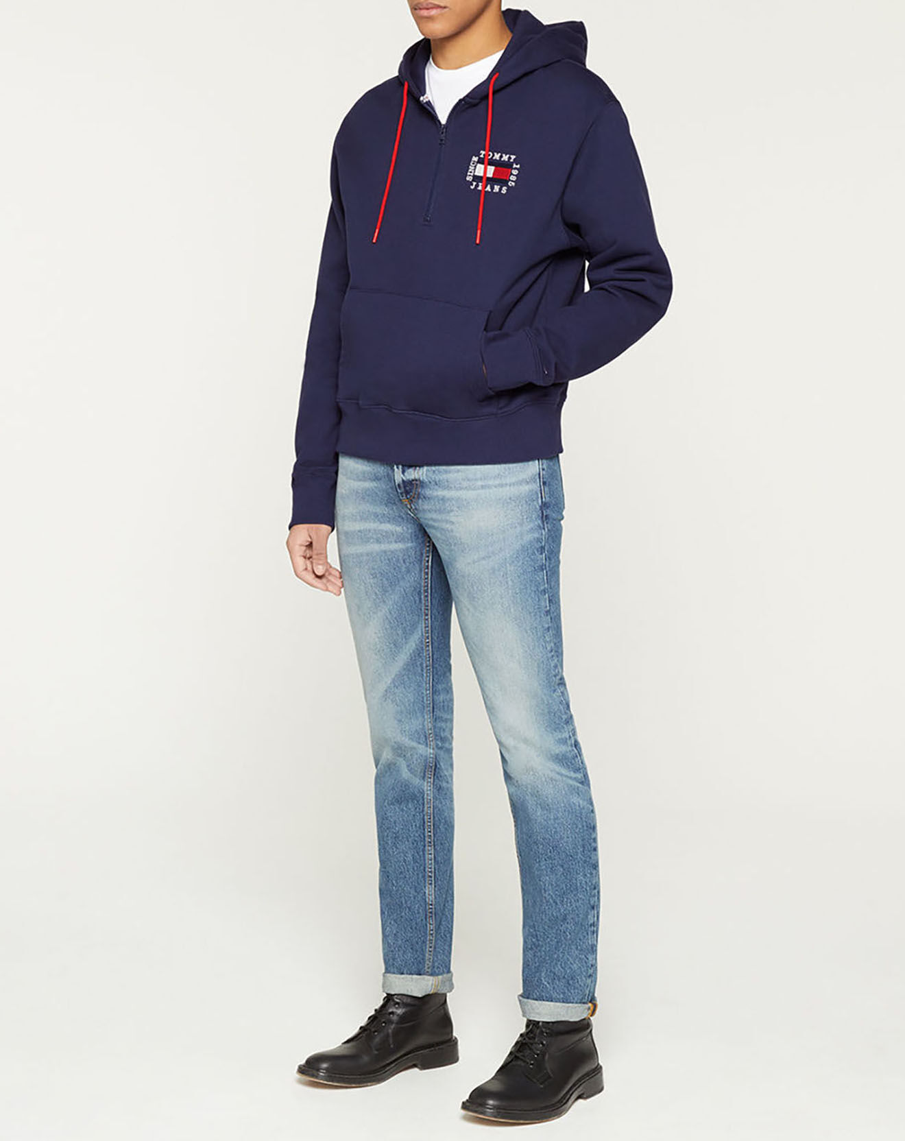 Tommy Jeans Sweat à capuche zippé bleu marine